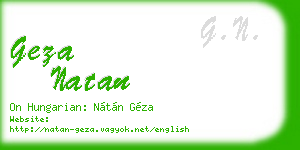 geza natan business card